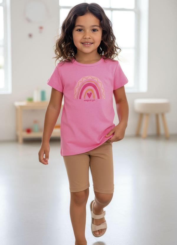 Conjunto Menina em Malha Rosa