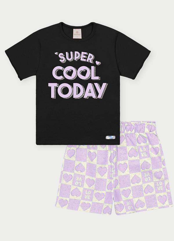 Conjunto Menina Super Cool Preto