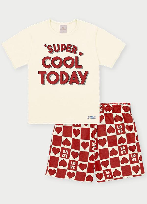 Conjunto Menina Super Cool Vermelho