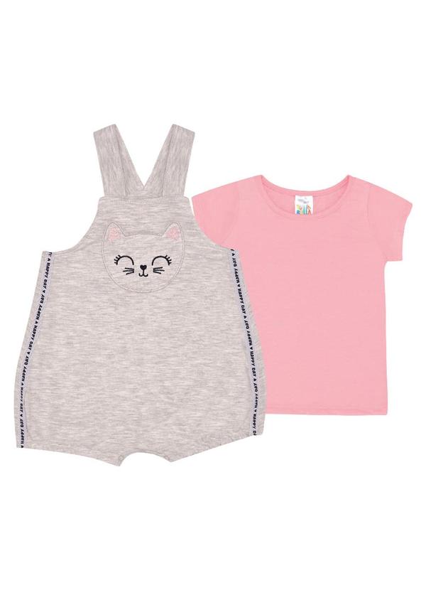 Conjunto Moletinho Menina Cinza
