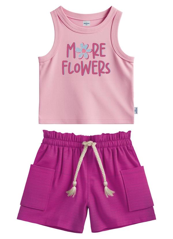 Conjunto More Flowers Rosa Claro