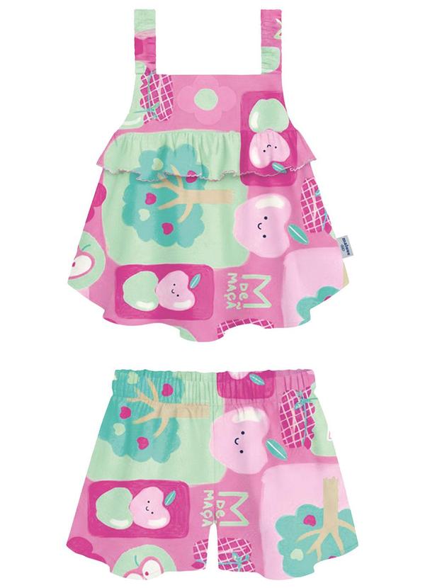 Conjunto Mosaico Macieira Rosa Claro