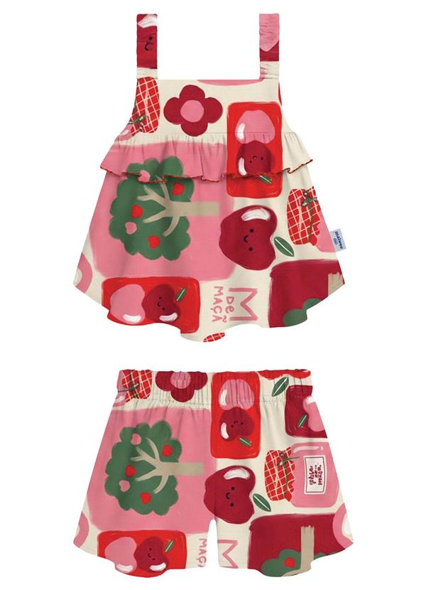 Conjunto Mosaico Macieira Vermelho