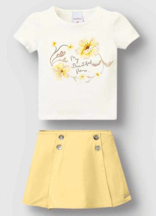 Conjunto My Beautiful Flower Off White