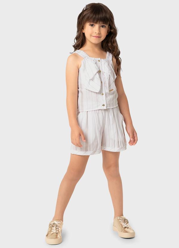 Vista 2 Conjunto Off White Clochard em Lurex Menina Carinhoso Carinhoso