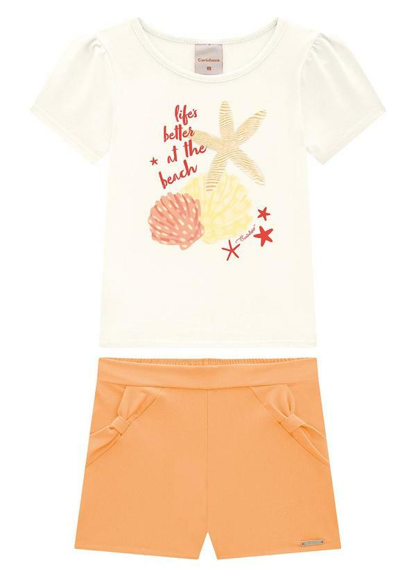 Conjunto Off White Comfort Menina