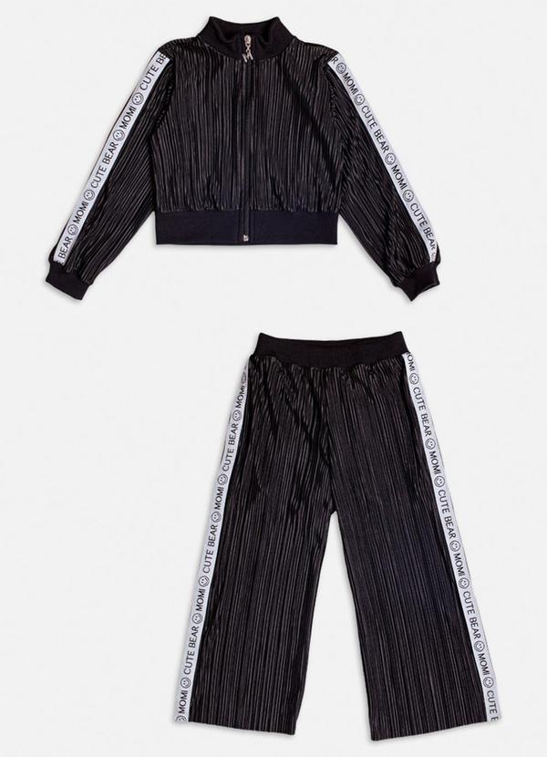 Conjunto Pantalona Plissado com Cadarço Preto