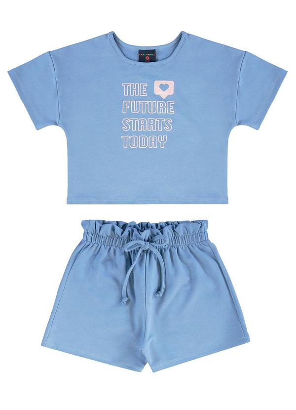 Conjunto para Menina em Molecotton Azul