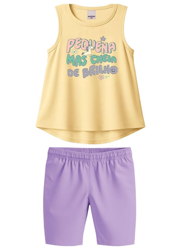 Conjunto Pequena Mais Cheia de Brilho Amarelo