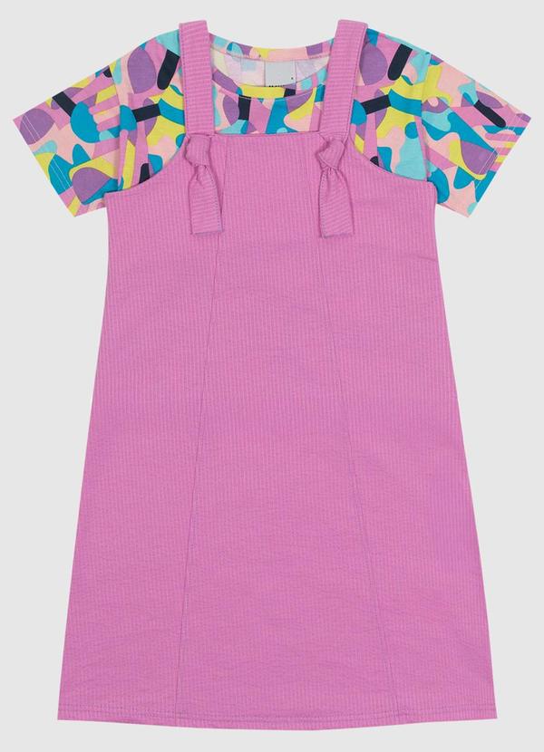 Vista 2 Conjunto Picolé Malha Trabalhada Menina Rosa Malwee Kids Malwee Kids