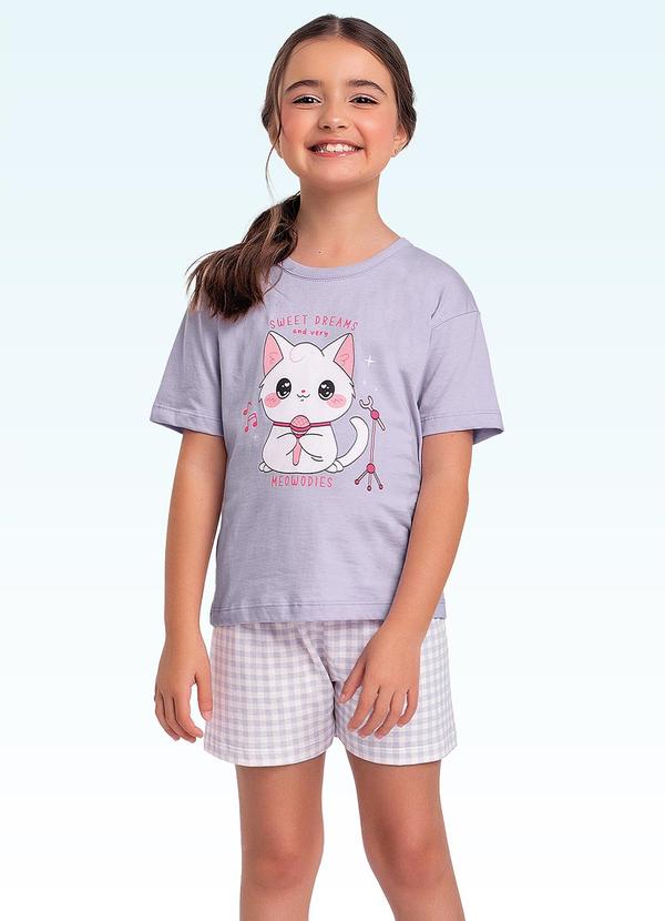 Conjunto Pijama Blusa/Shorts Roxo