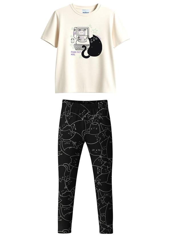 Conjunto Purr-Fect Mail em Malha Off White