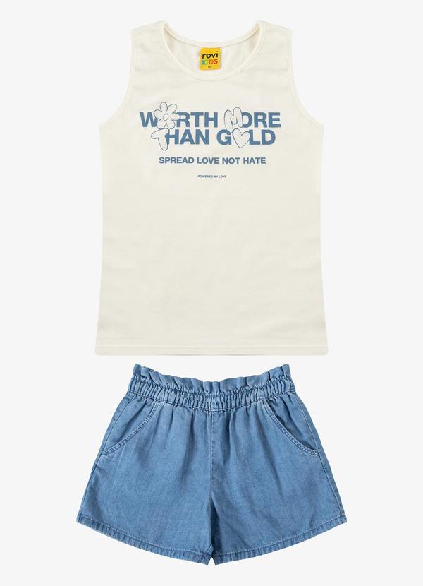 Conjunto Regata com Shorts Feminino Bege