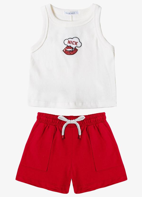 Vista 2 Conjunto Regata com Shorts Infantil Bege Trick Nick Trick Nick