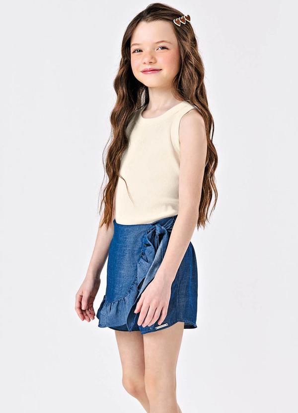 Conjunto Regata com Shorts Saia Azul