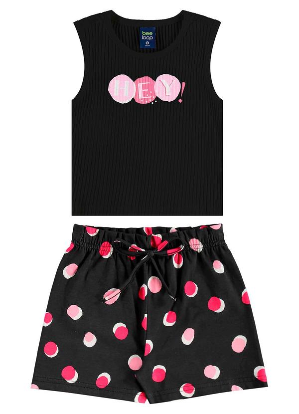 Conjunto Regata Cropped e Short Preto