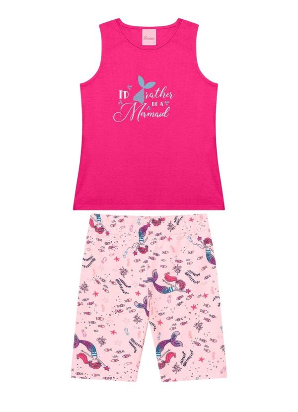 Conjunto Regata e Bermuda Ciclista Sereia Rosa