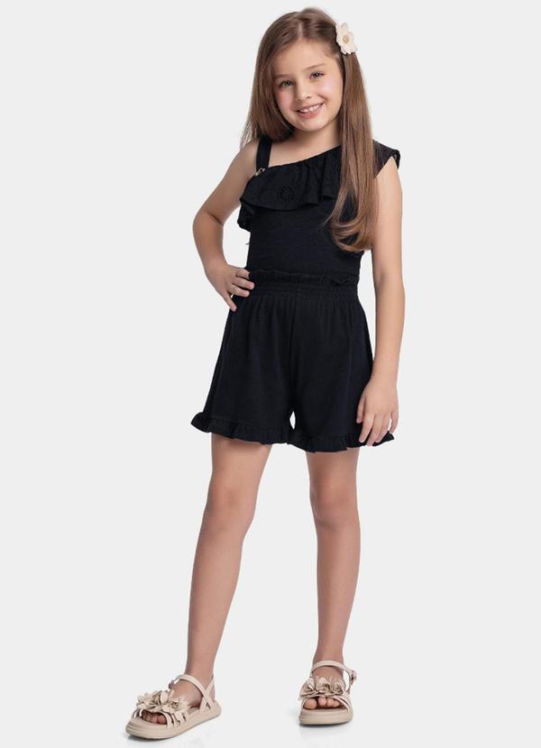 Vista 2 Conjunto Regata e Short Preto Fakini Kids Fakini Kids