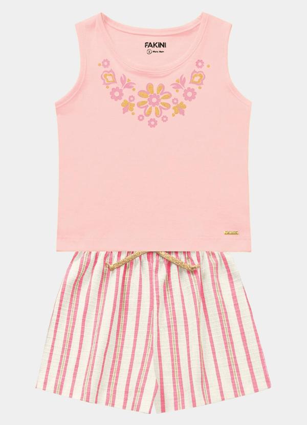 Conjunto Regata e Short Rosa