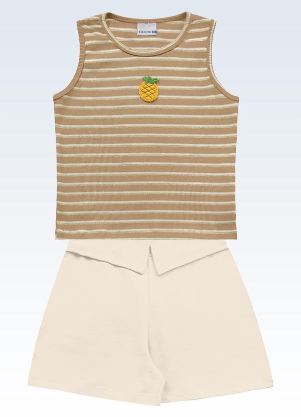 Conjunto Regata e Shorts Marrom