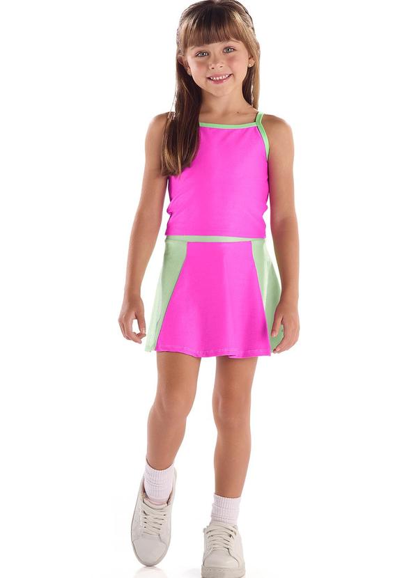 Conjunto Regata Saia Short Interno Rosa