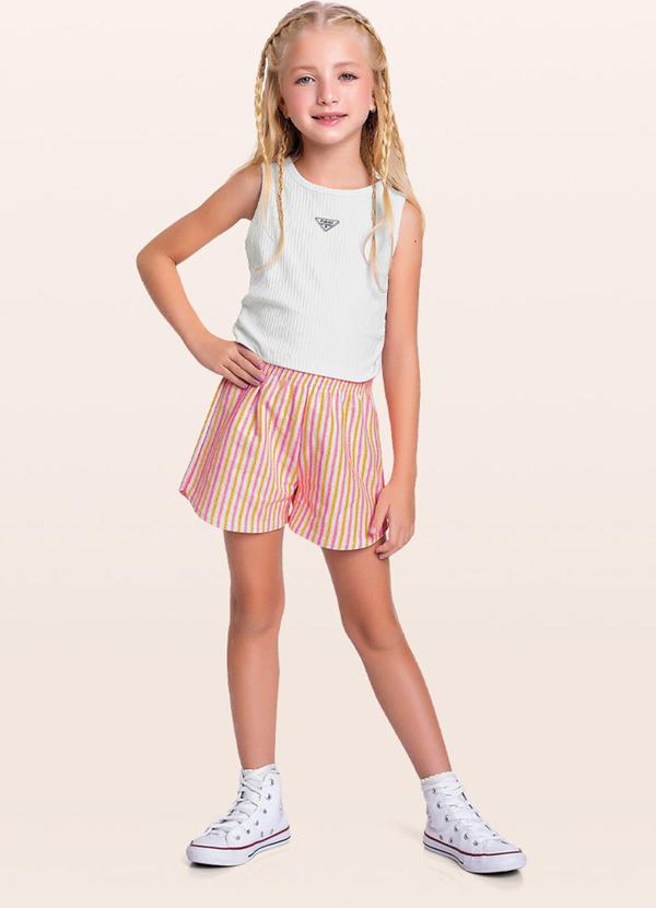 Vista 2 Conjunto Regata/Short Branco Fakini Kids Fakini Kids