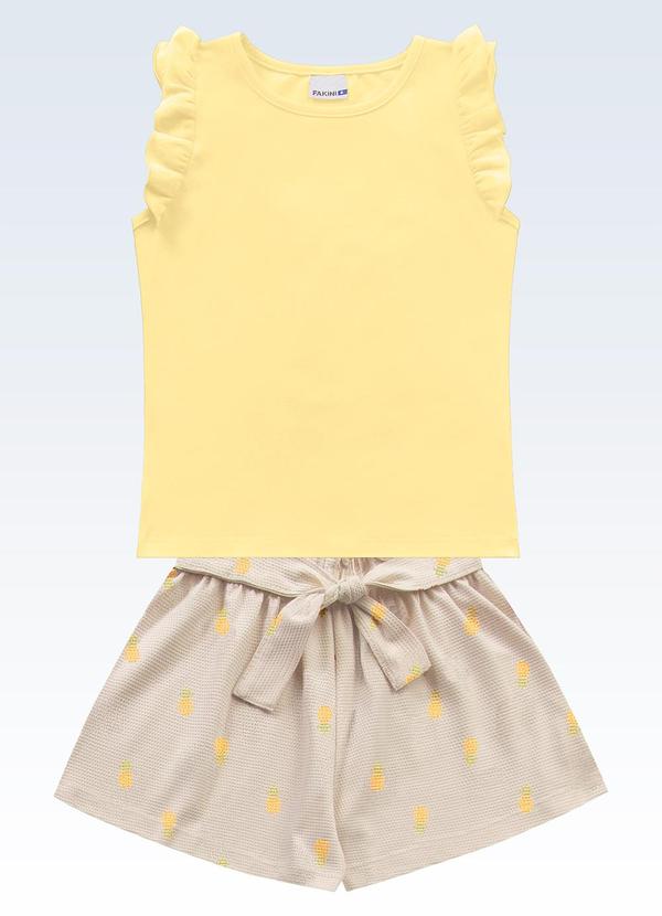 Conjunto Regata/Shorts Amarelo