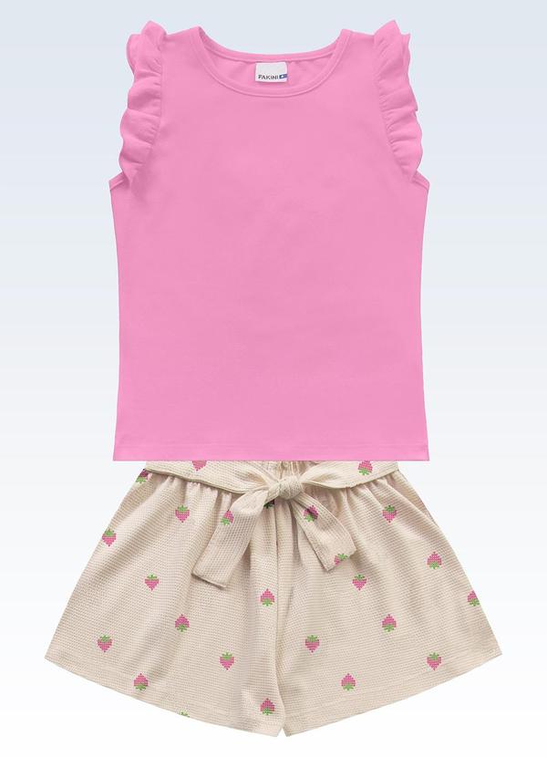 Conjunto Regata/Shorts Rosa