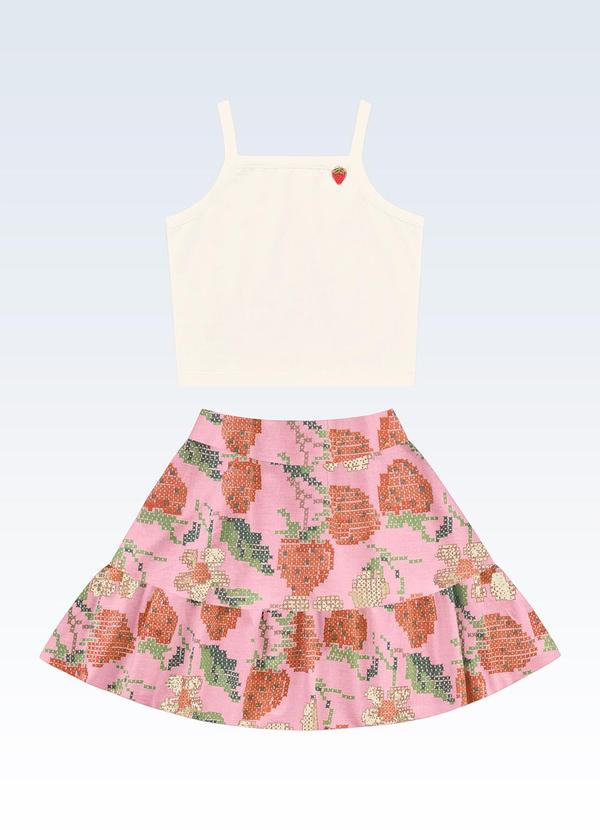 Conjunto Regata/Shorts Saia Bege