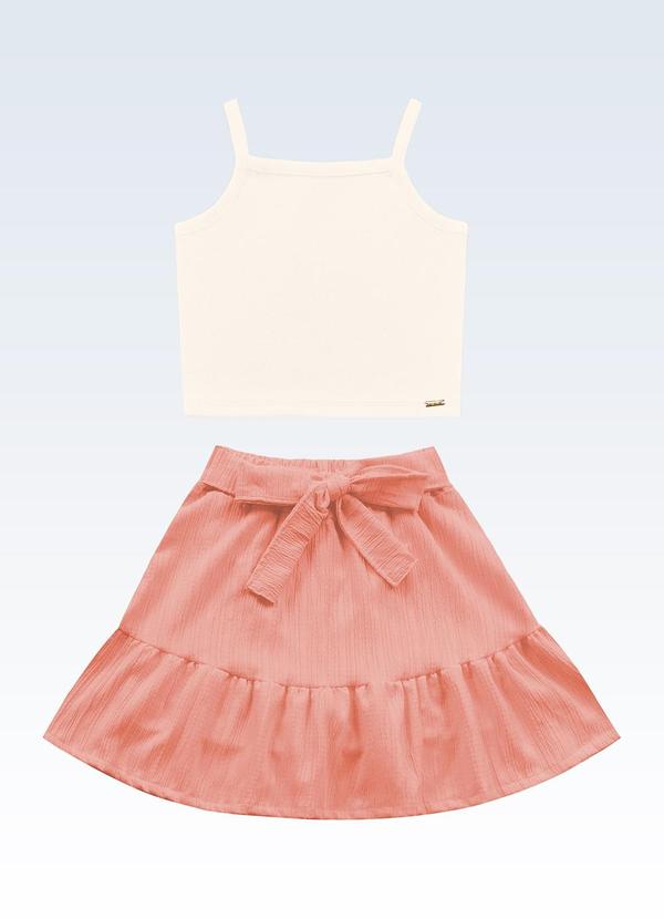 Conjunto Regata/Shorts Saia Bege