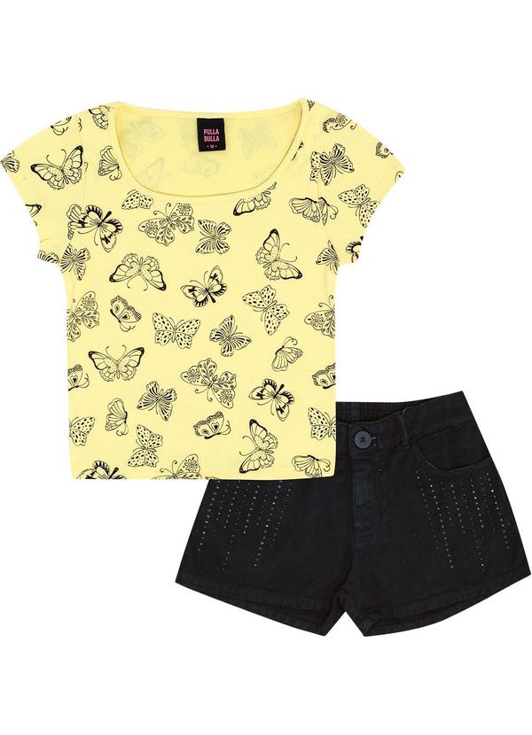 Conjunto Ribana com Elastano Leve Amarelo