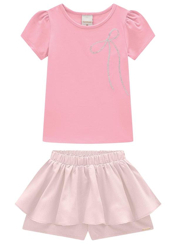 Vista 2 Conjunto Rosa Escuro Lurex Menina Carinhoso Carinhoso
