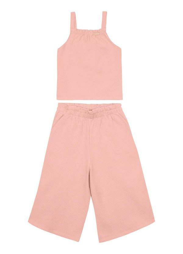 Conjunto Rosê Clochard Menina
