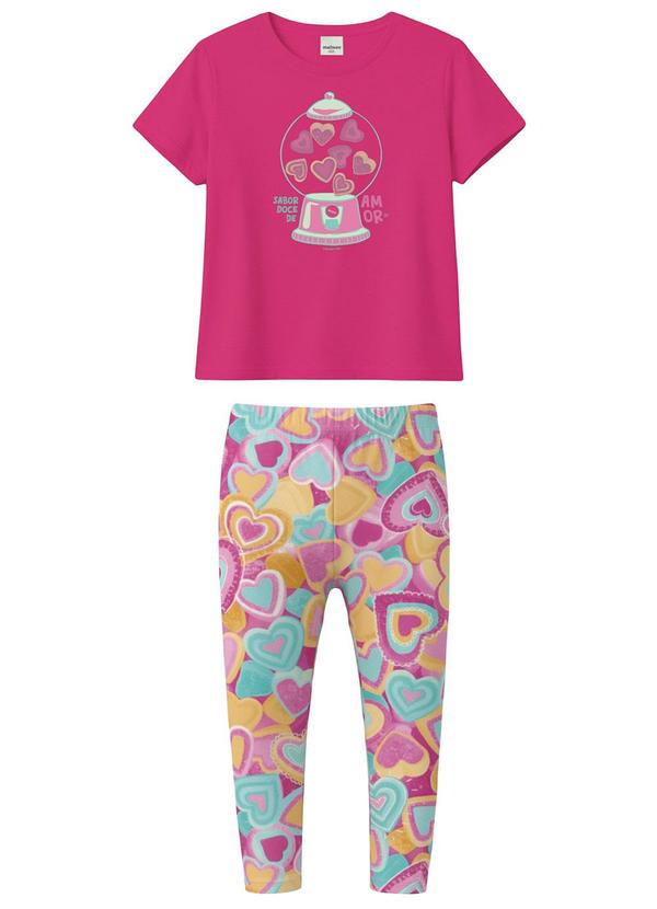 Conjunto Sabor Doce de Amor Rosa Escuro