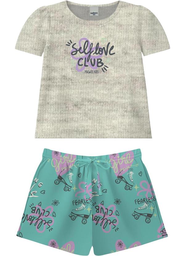 Conjunto Self Love Club Cinza Mescla