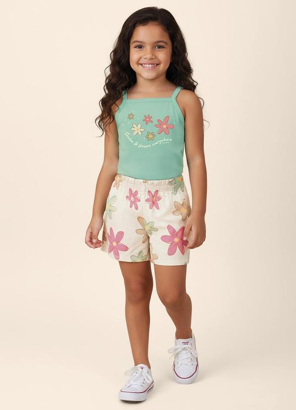 Conjunto Smiles & Flowers Verde Água