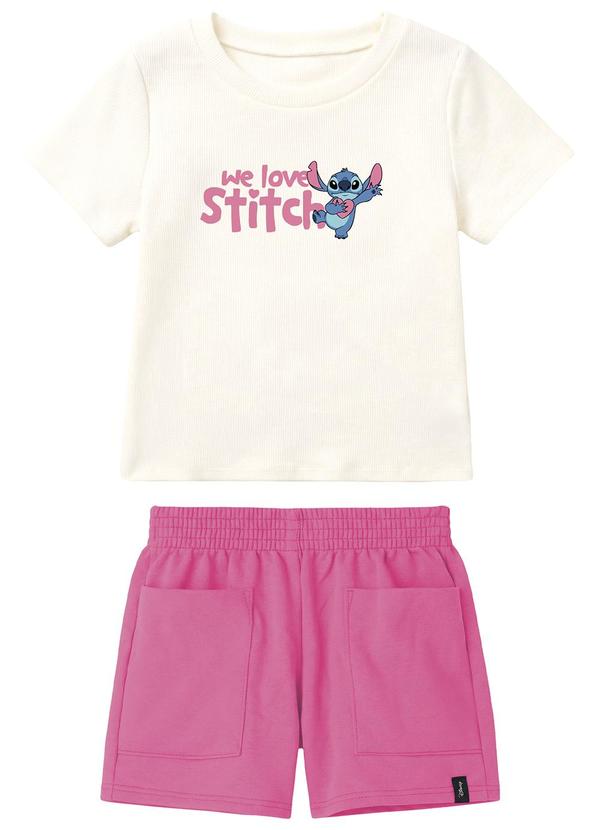 Conjunto Stitch Disney® Rosa