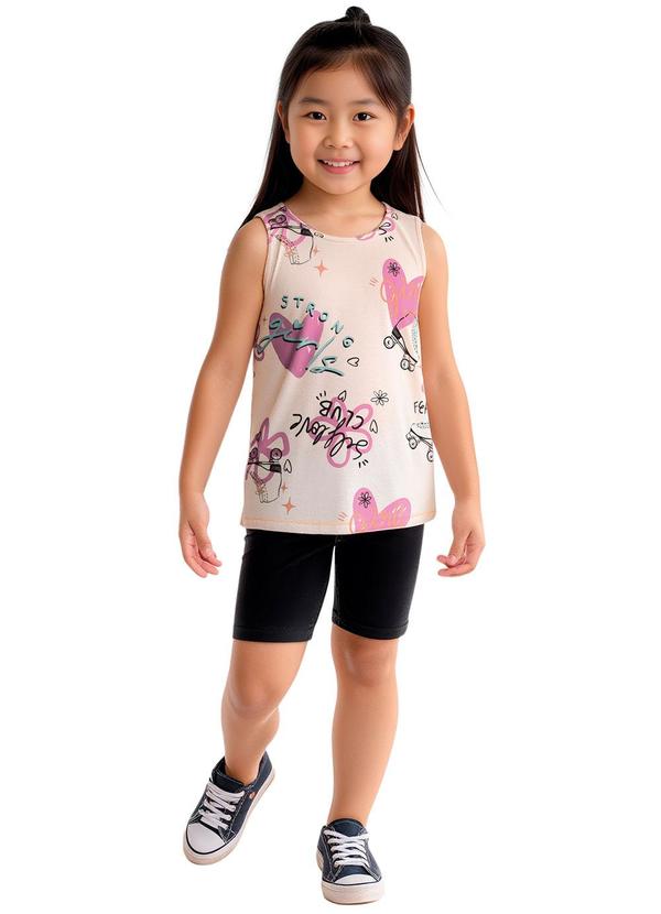 Conjunto Strong Girl em Malha Off White