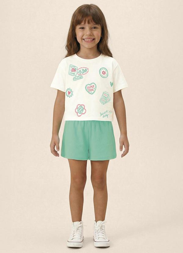 Conjunto Sweet Day Texturizado Off White