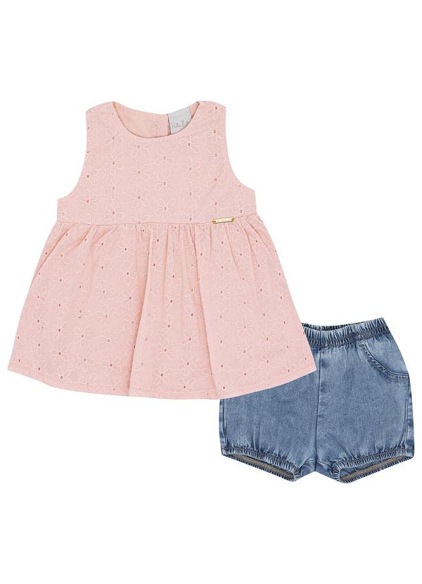 Conjunto Tecido Laise Rosa