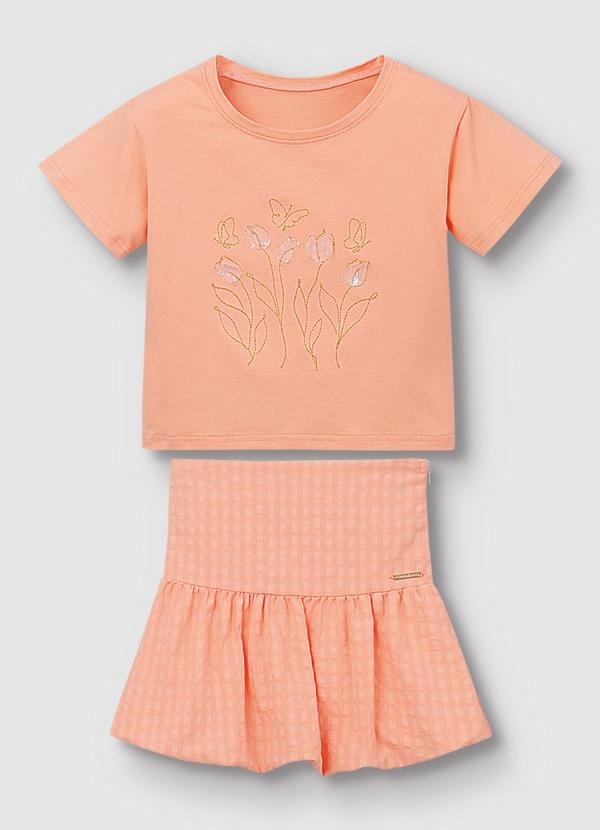 Conjunto Tulipas em Anarruga Pêssego