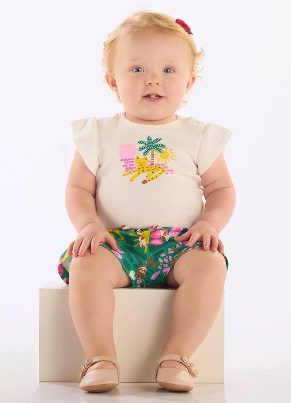 Conjunto Verão Body Short Branco