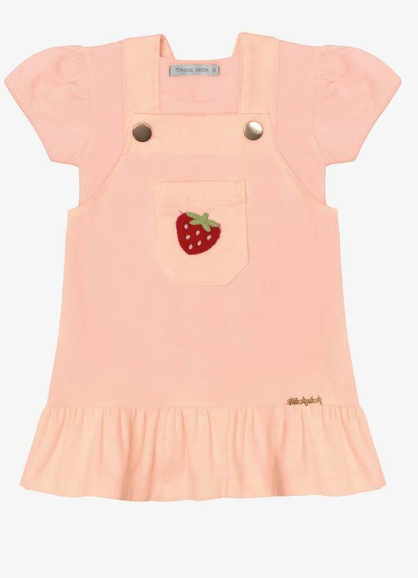 Conjunto Verão Menina com Bolso Rosa
