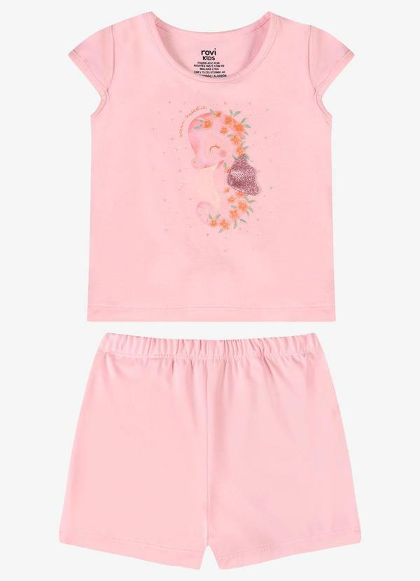 Conjunto Verão Menina Peça Interativa Rosa