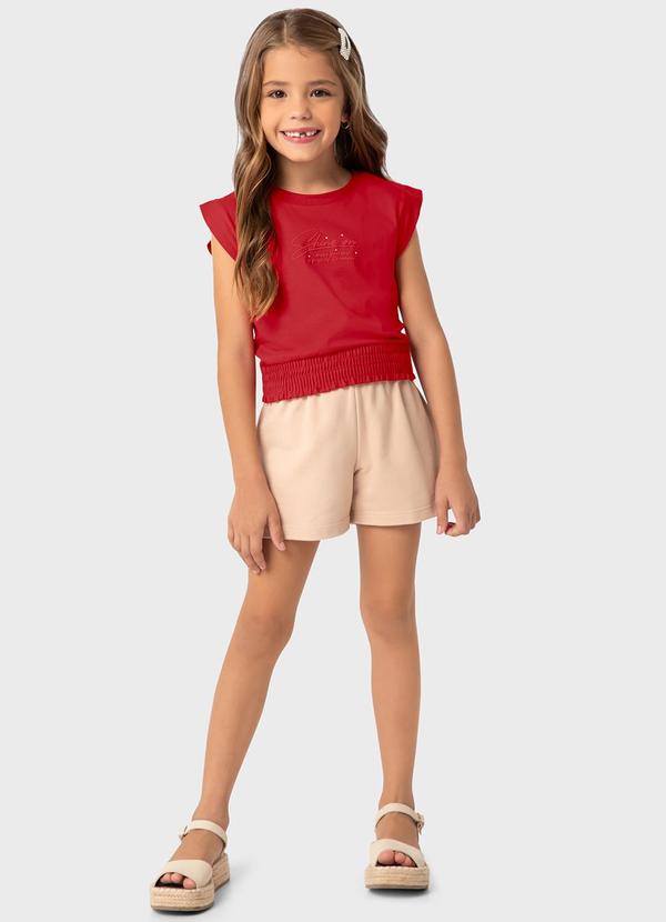 Vista 2 Conjunto Vermelho Shine On Comfort Menina Carinhoso Carinhoso