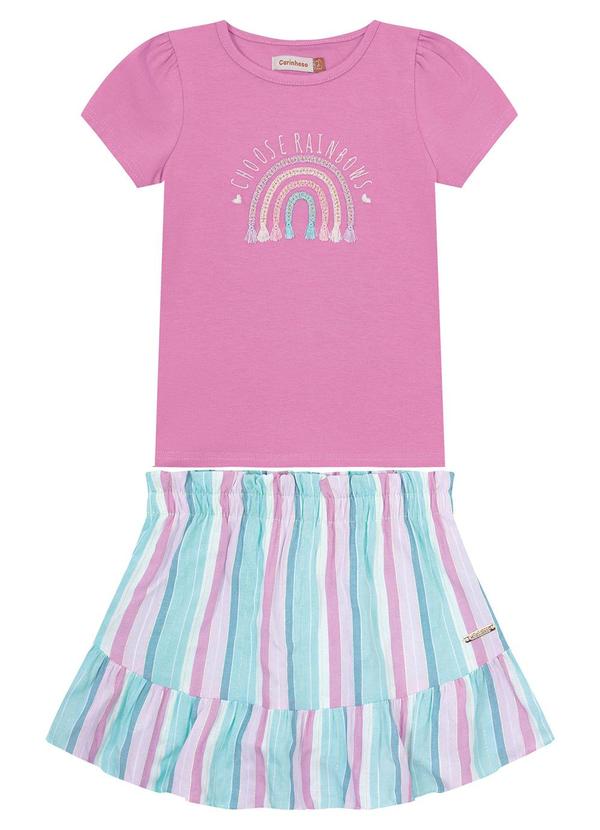 Conjunto Violeta Arco-Íris Clochard Menina