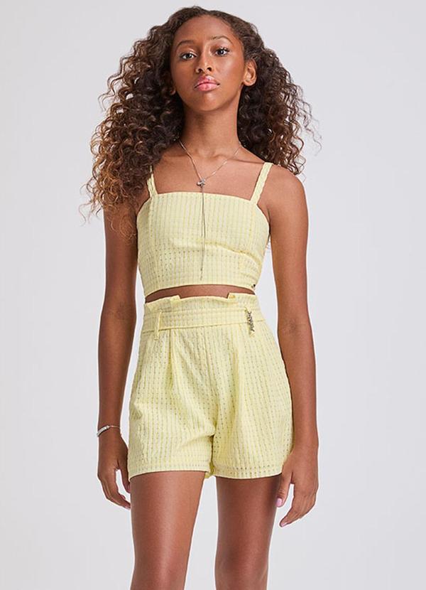 Conjunto Xadrez Manteiga Amarelo