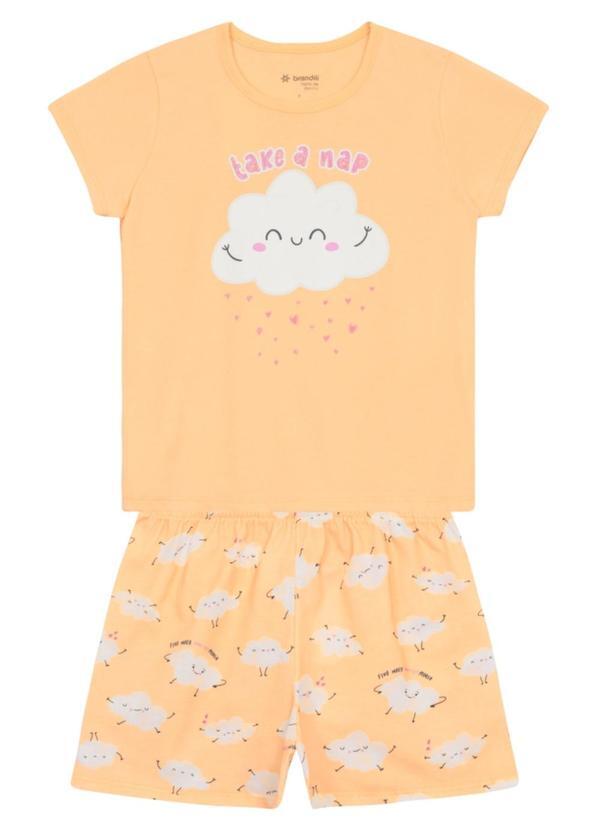 Pijama Infantil Menina em Meia Malha Rosa