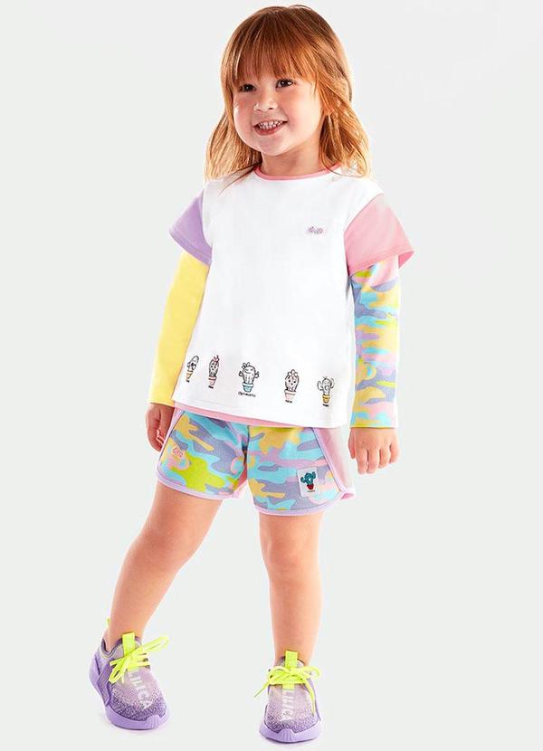 Short Bebê Menina com Repelência a Insetos Rosa