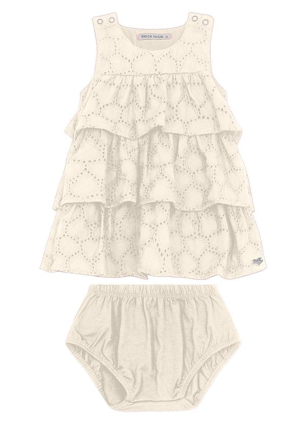 Vestido com Calcinha Bege